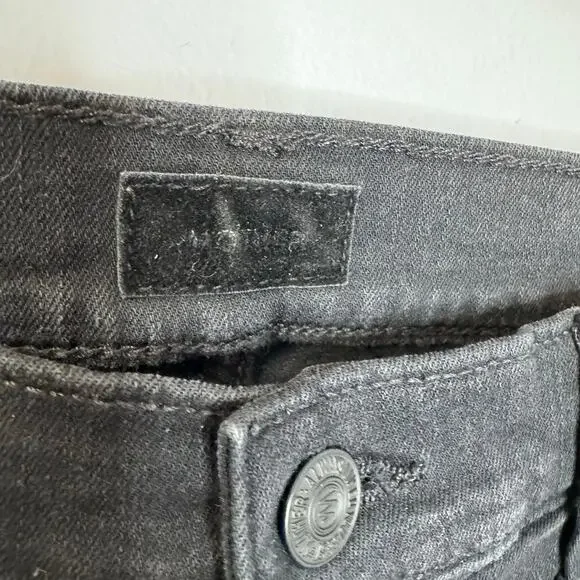 MOTHER Denim Insider Crop Step Fray Black Guilty Racer Jeans High Rise Sz 32 - Picture 7 of 16
